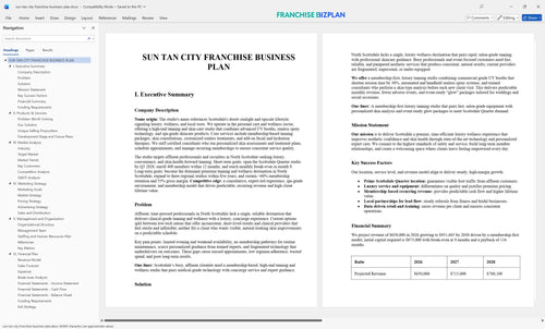 sun tan city franchise business plan 1