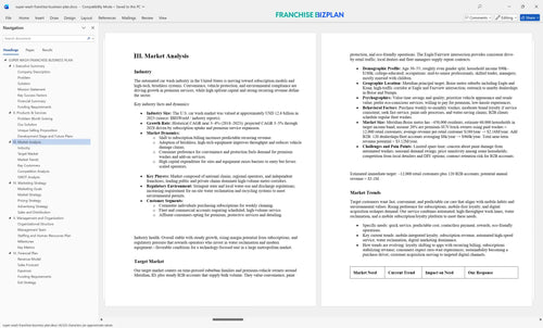 super wash franchise business plan 3