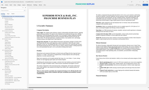 superior fence rail franchise business plan 1