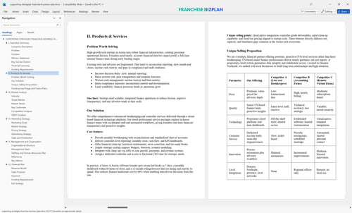 supporting strategies franchise business plan 2