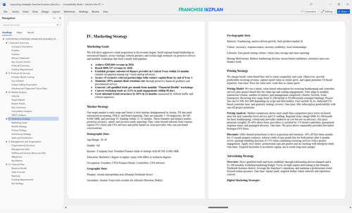 supporting strategies franchise business plan 4