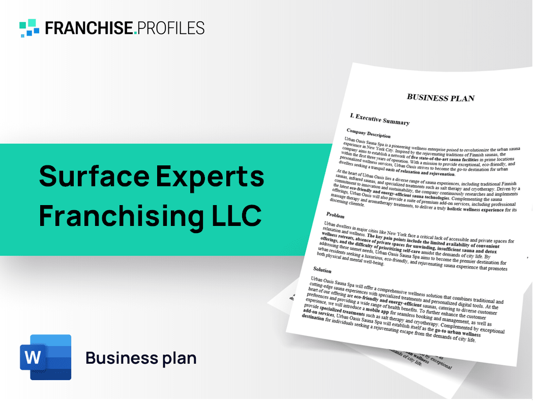 Surface Experts Franchising LLC Franchise Business Plan Template