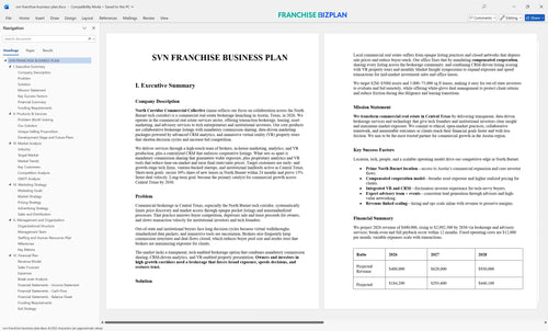 svn franchise business plan 1