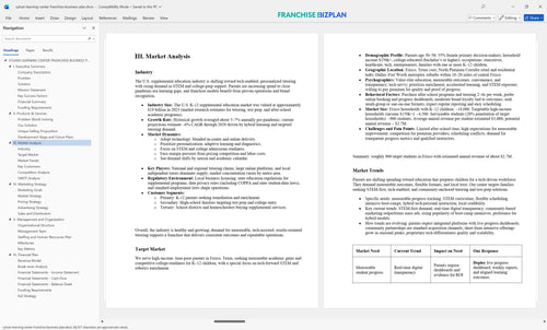 sylvan learning center franchise business plan 3