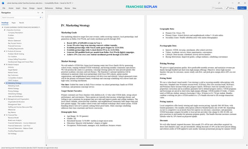 sylvan learning center franchise business plan 4