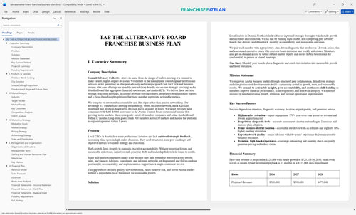 tab alternative board franchise business plan 1