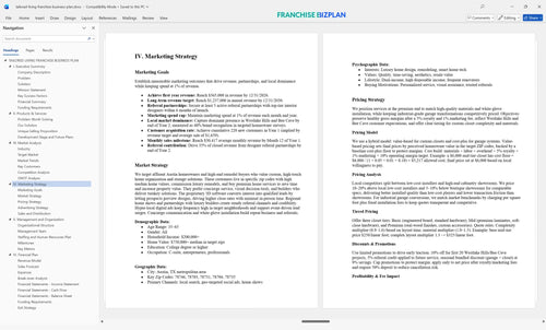 tailored living franchise business plan 4