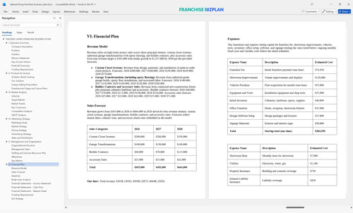tailored living franchise business plan 6