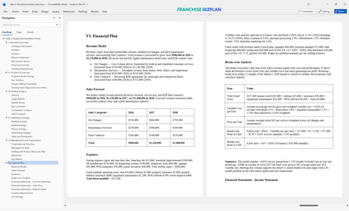 take 5 franchise business plan 6