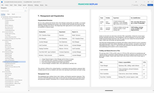 tan republic franchise business plan 5