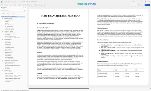tcby franchise business plan 1