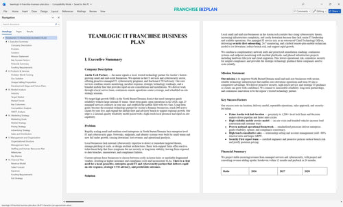 teamlogic it franchise business plan 1