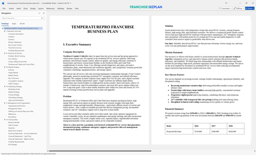 temperaturepro franchise business plan 1
