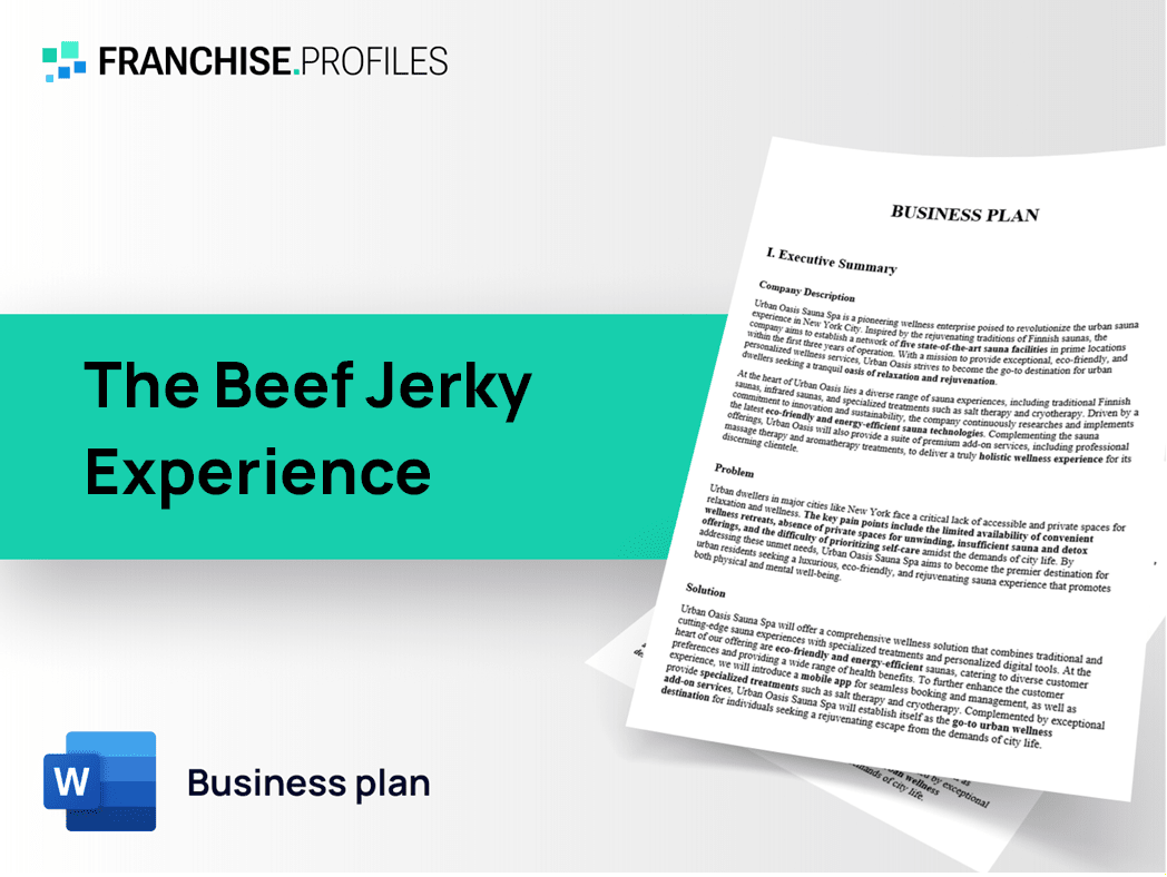 The Beef Jerky Experience Franchise Business Plan Template