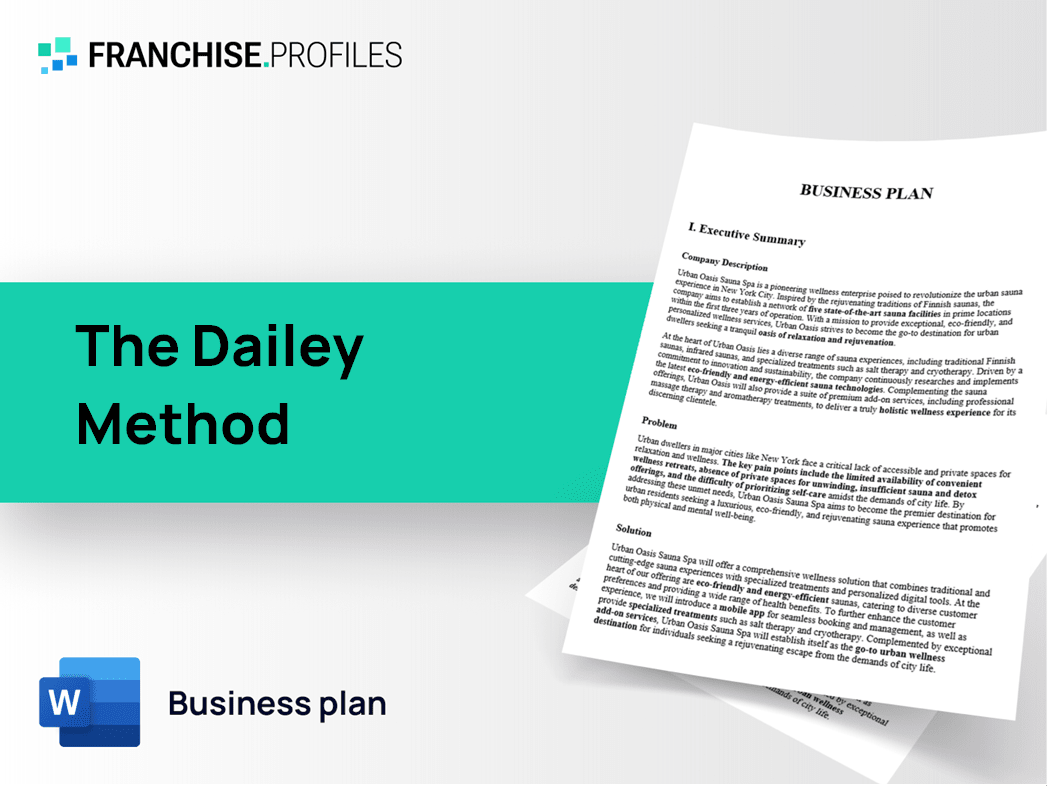 The Dailey Method Franchise Business Plan Template