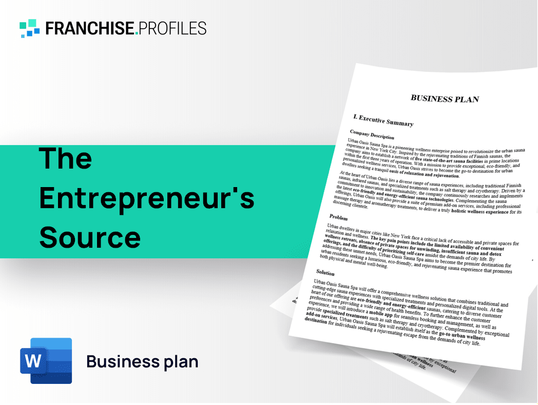 The Entrepreneur's Source Franchise Business Plan Template