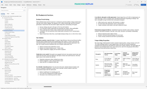 the glass guru franchise business plan 2