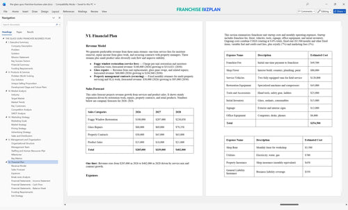 the glass guru franchise business plan 6