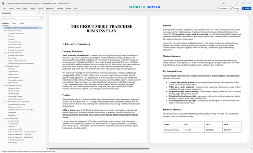 the grout medic franchise business plan 1