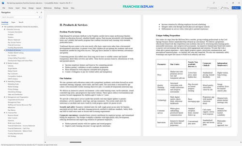 the learning experience franchise business plan 2