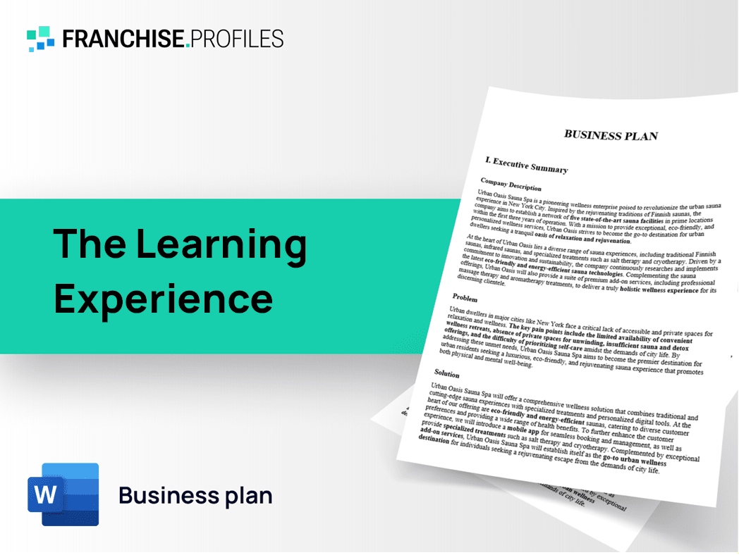 The Learning Experience Franchise Business Plan Template