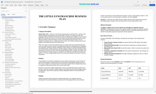 the little gym franchise business plan 1