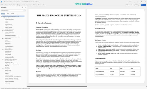 the maids franchise business plan 1