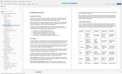 the maids franchise business plan 2