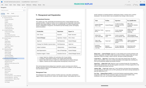 the maids franchise business plan 5