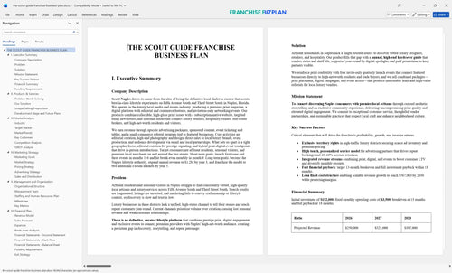 the scout guide franchise business plan 1