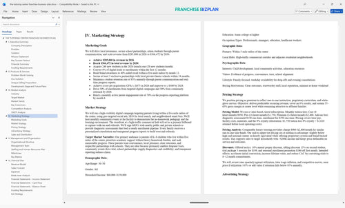 the tutoring center franchise business plan 4