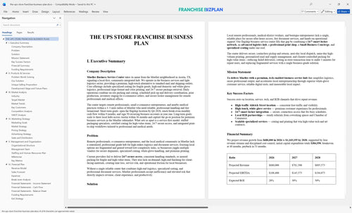 the ups store franchise business plan 1