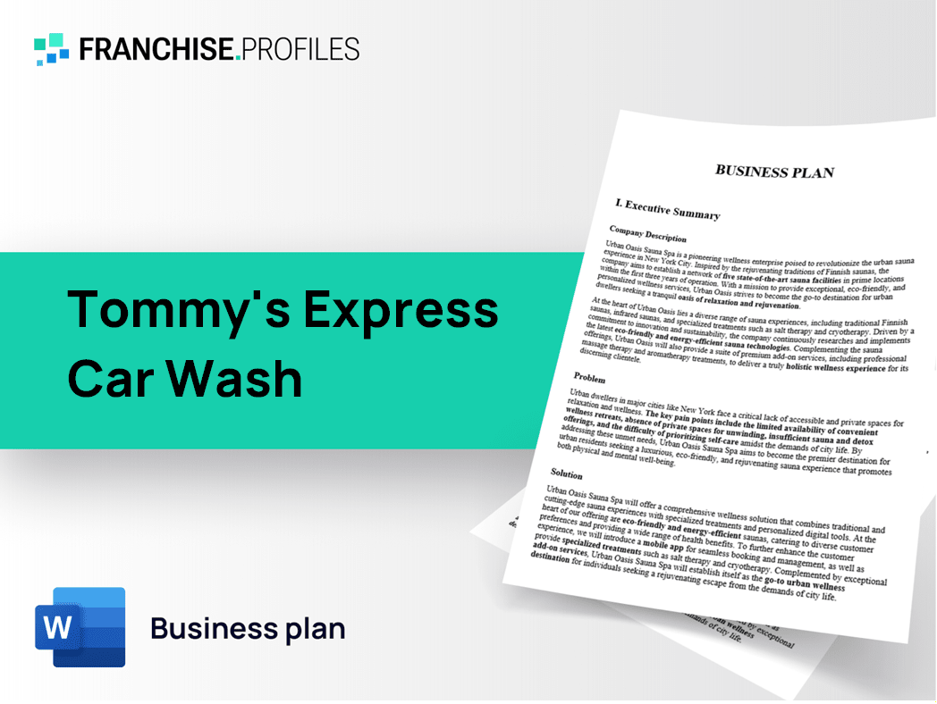 Tommy's Express Car Wash Franchise Business Plan Template