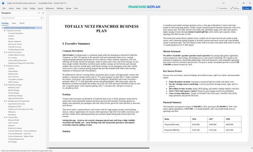 totally nutz franchise business plan 1