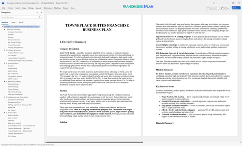 towneplace suites franchise business plan 1
