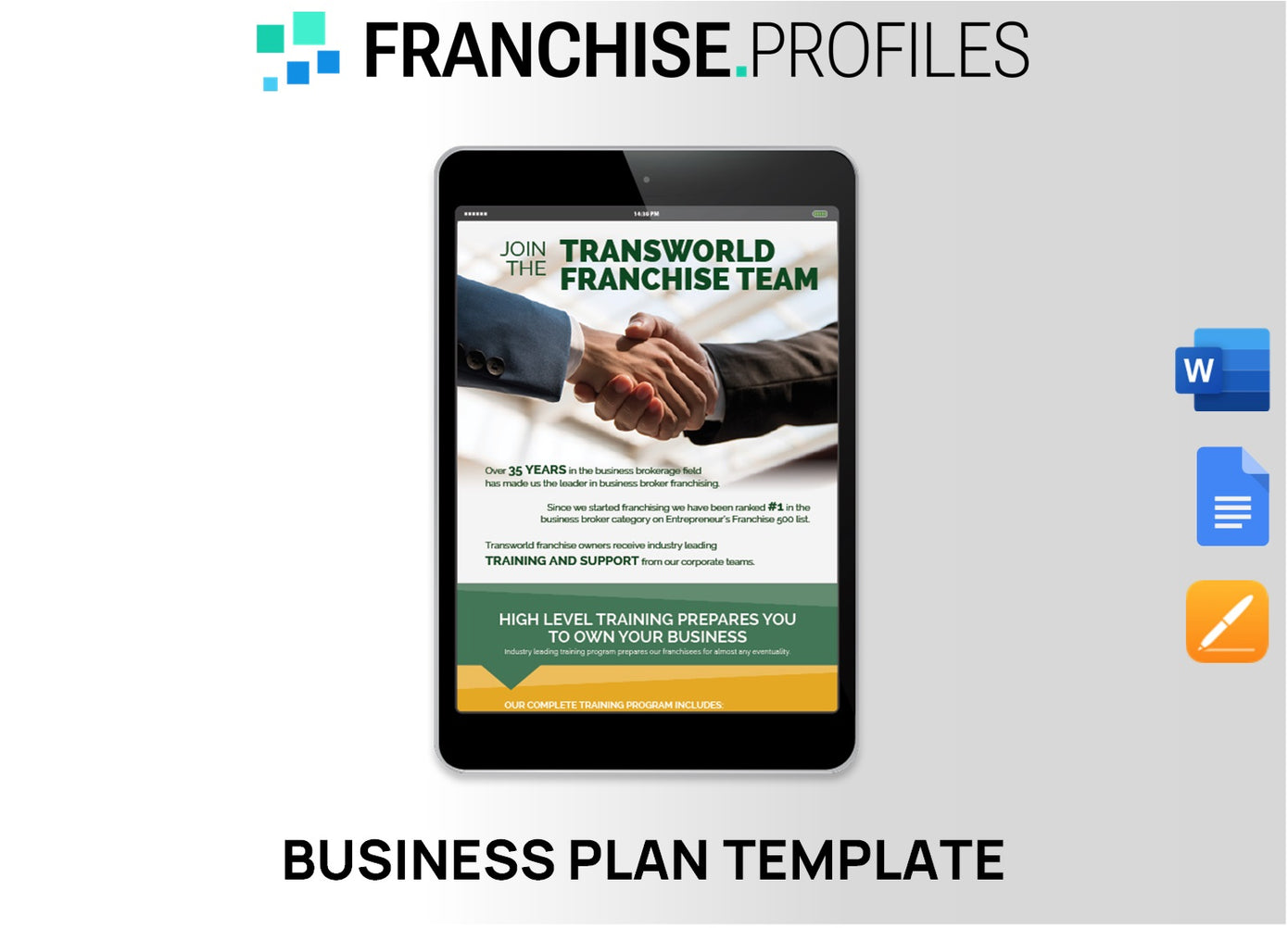 Transworld Franchise Business Plan Template