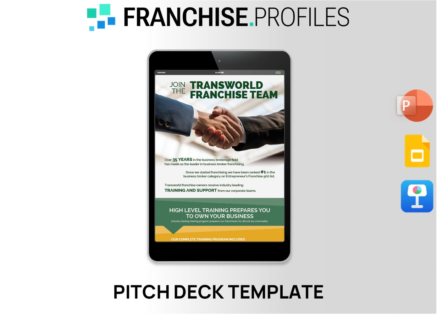 Transworld Franchise Pitch Deck Template