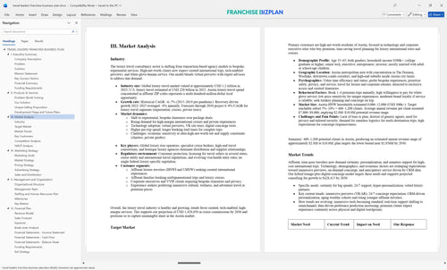 travel leaders franchise business plan 3