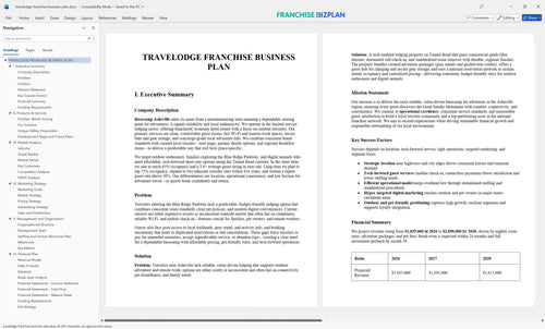 travelodge franchise business plan 1