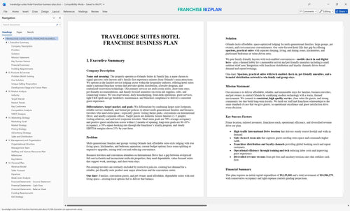 travelodge suites hotel franchise business plan 1