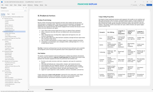 true value rental franchise business plan 2