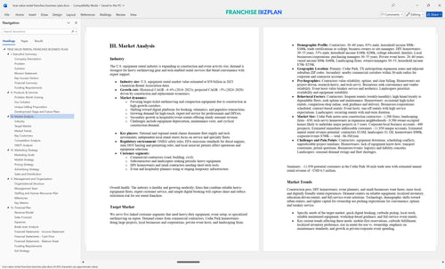 true value rental franchise business plan 3