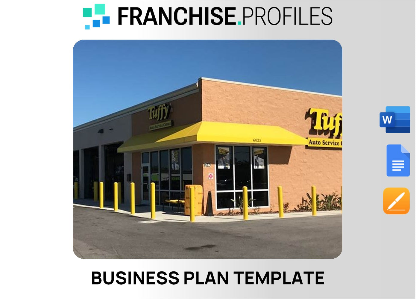 Tuffy Auto Service Centers Franchise Business Plan Template
