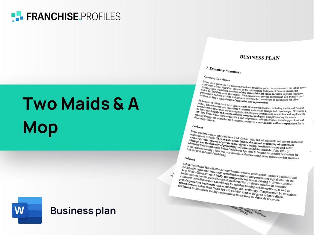 Two Maids & A Mop Franchise Business Plan Template