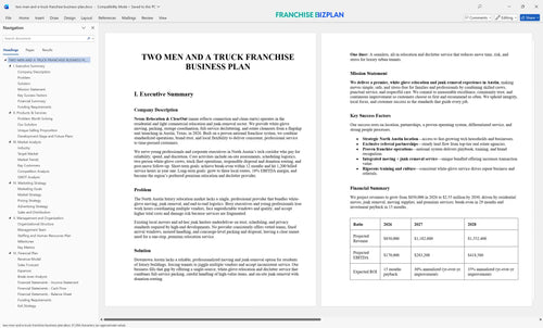 two men and a truck franchise business plan 1