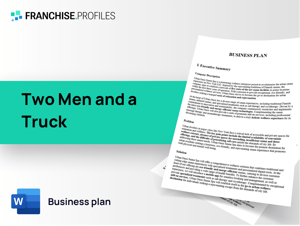Two Men and a Truck Franchise Business Plan Template