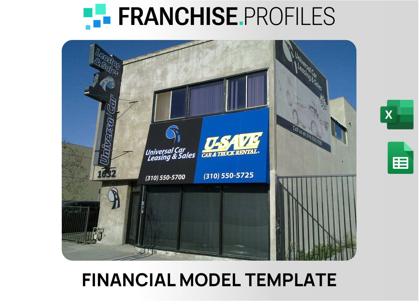 U-Save Car and Truck Rental Franchise Financial Model Template