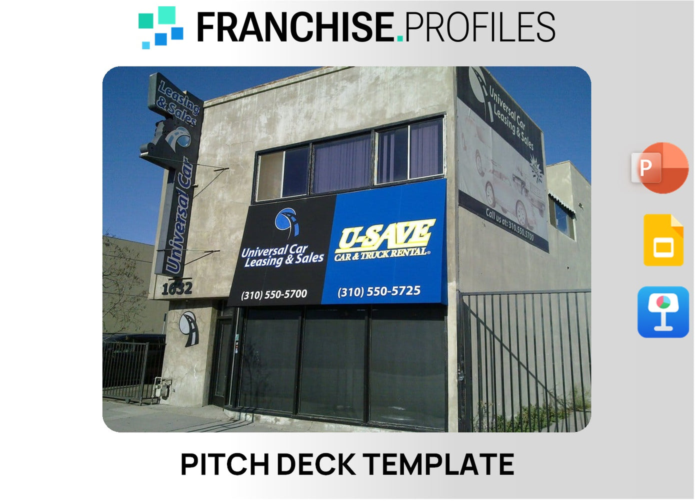 U-Save Car and Truck Rental Franchise Pitch Deck Template