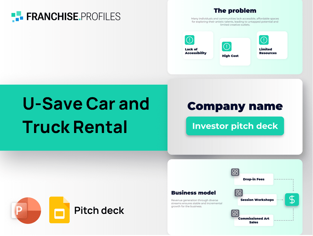U-Save Car and Truck Rental Franchise Pitch Deck Template
