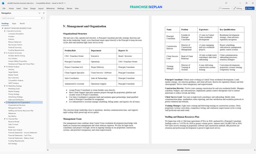 ubuildit franchise business plan 5